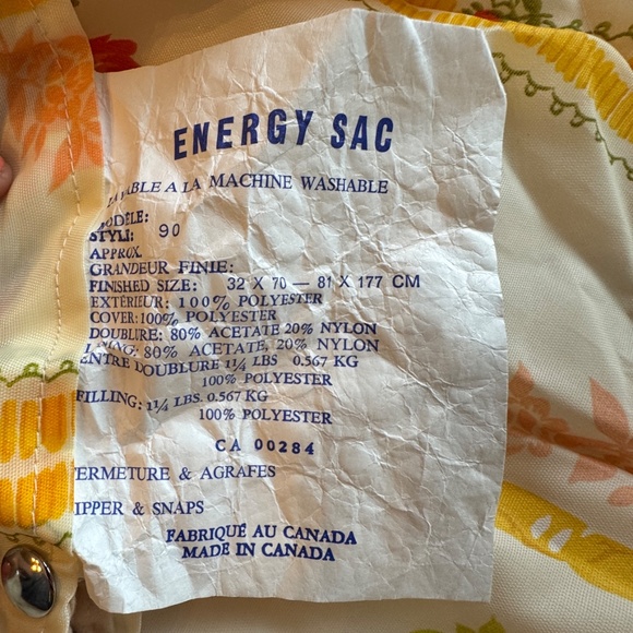 Vintage 70s sleeping bag, Wonder Puff, Adult size "Bundle Up" style bag - Picture 11 of 13